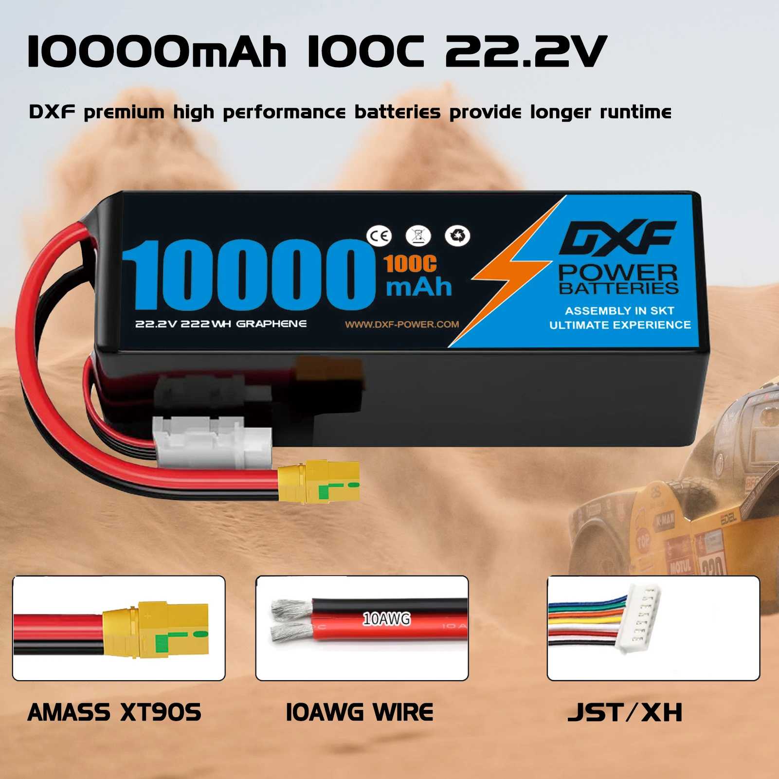 DXF Lipo Battery 6S 22.2V 100C - đánh giá và giá 6S Lipo Battery 22.2V 5000Mah