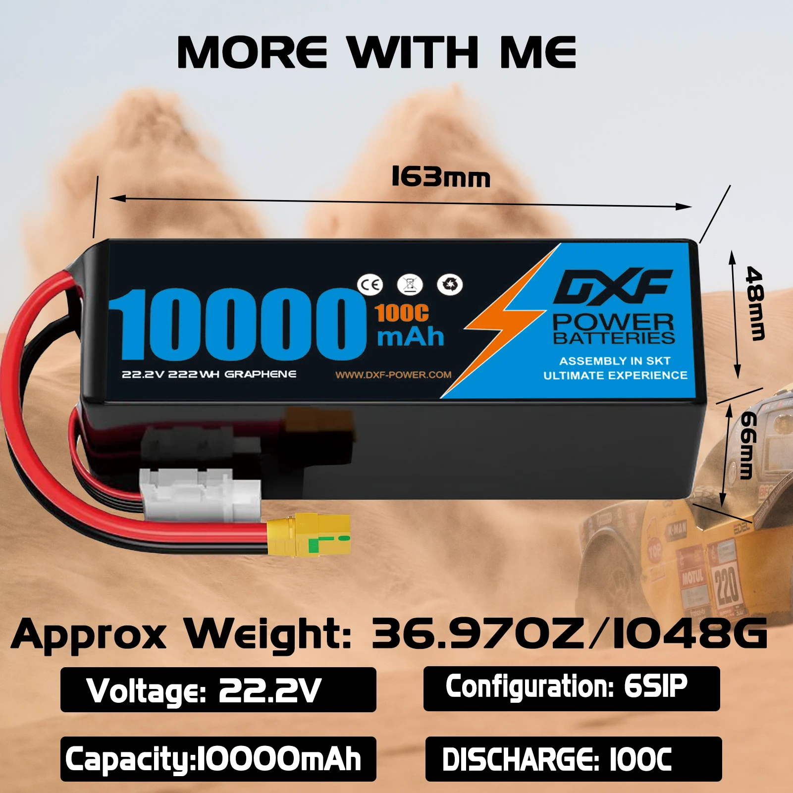 DXF Lipo Battery 6S 22.2V 100C - đánh giá và giá 6S Lipo Battery 22.2V 5000Mah